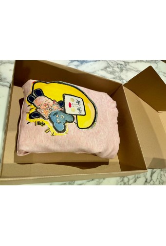 La poupée et son Teddy Beer rose enfants