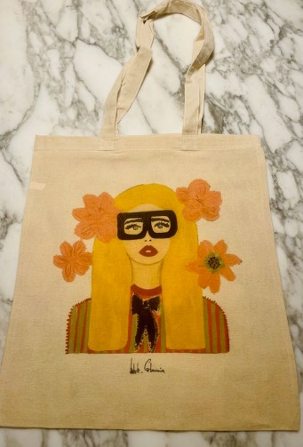 Sac en tissus La Fille aux...